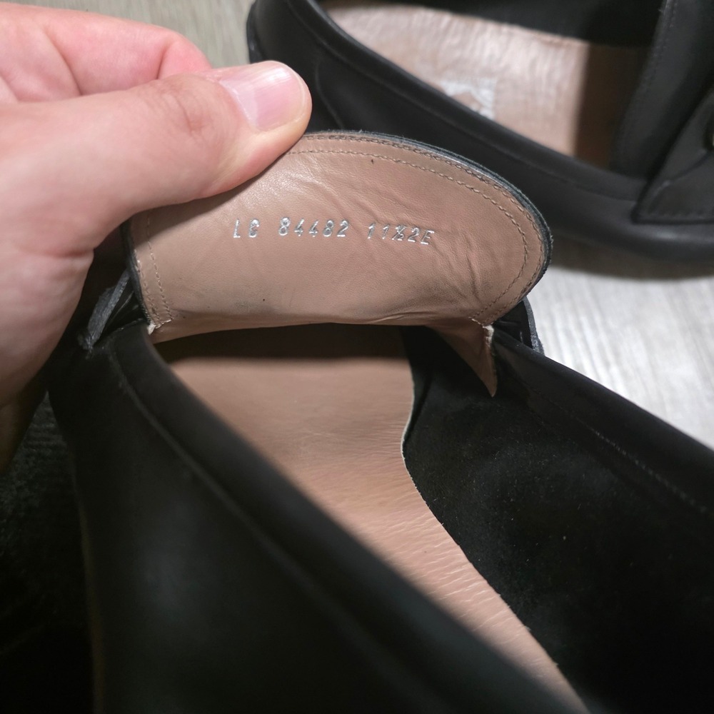 Salvatore Ferragamo Mens 11.5 2E Black Leather Gancini Bit Loafers Made in Italy - Picture 11 of 11